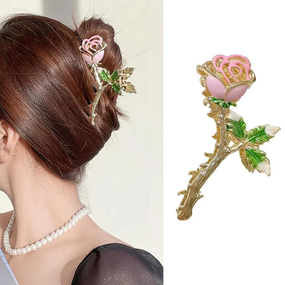 Rose Luxe Large Hair Clip Claw